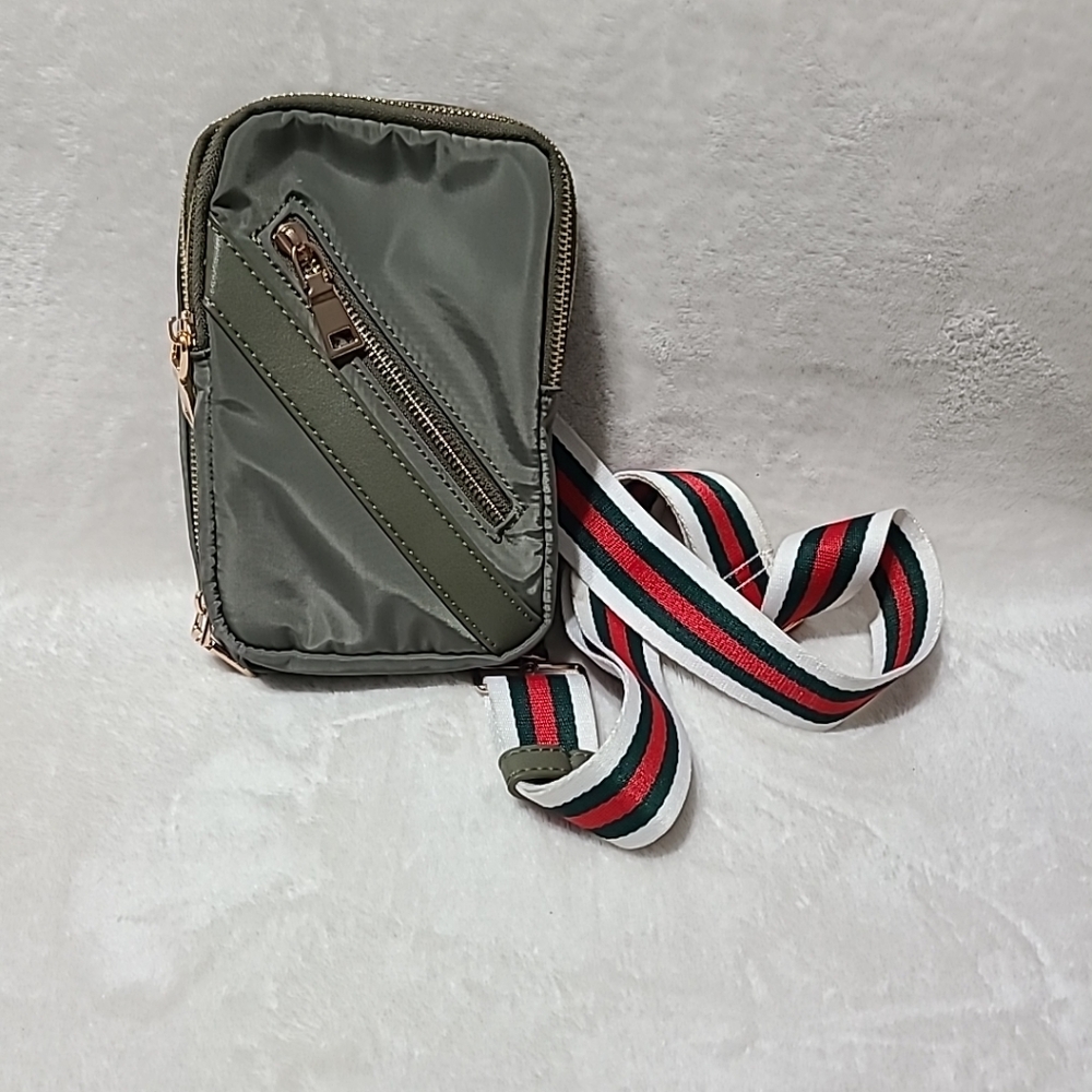Sol And Selene Rectangular Accolade Sling Backpack Crossbody - Green  8x5"